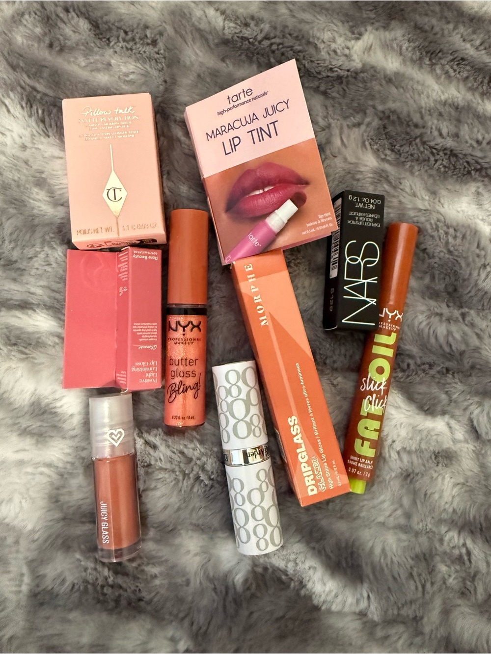 Mix of Orange & Pink Lip Glosses and Tints -